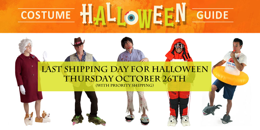 Last Shipping Day For Halloween: Thursday Oct 26th