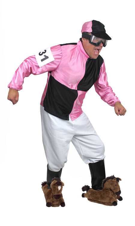 Horse jockey costume with horse slippers