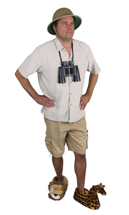 Safari costume with Giraffe Slippers