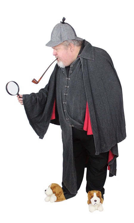 Sherlock Holmes costume with Beagle slippers