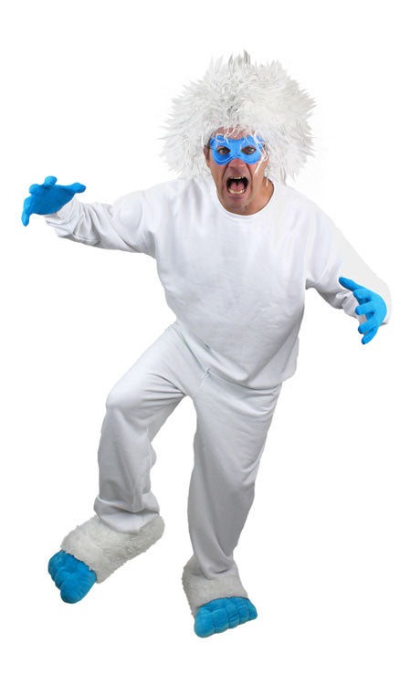 Abominable Snowman Yeti Costume with Yeti Feet Slippers