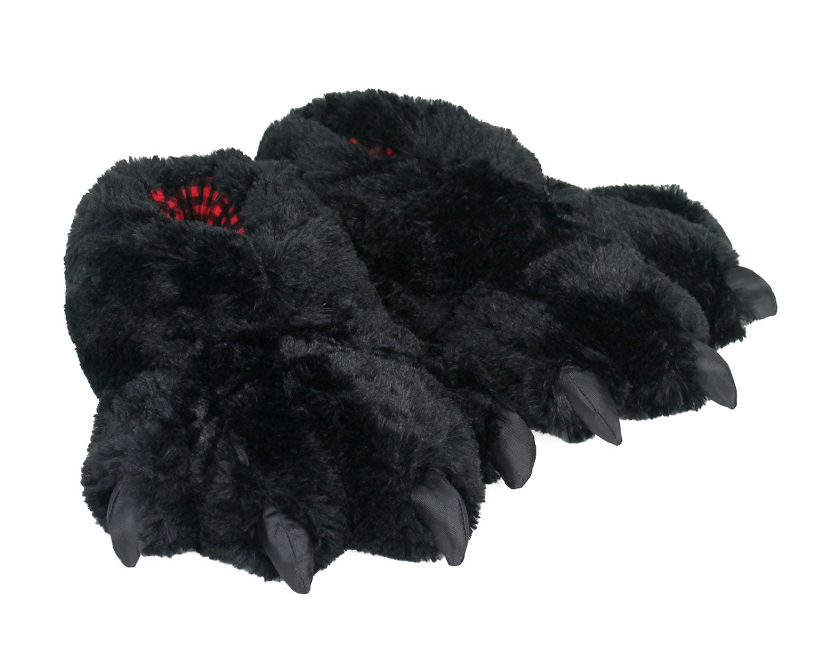 Black Bear Paw Slippers Bear Paw Slippers –