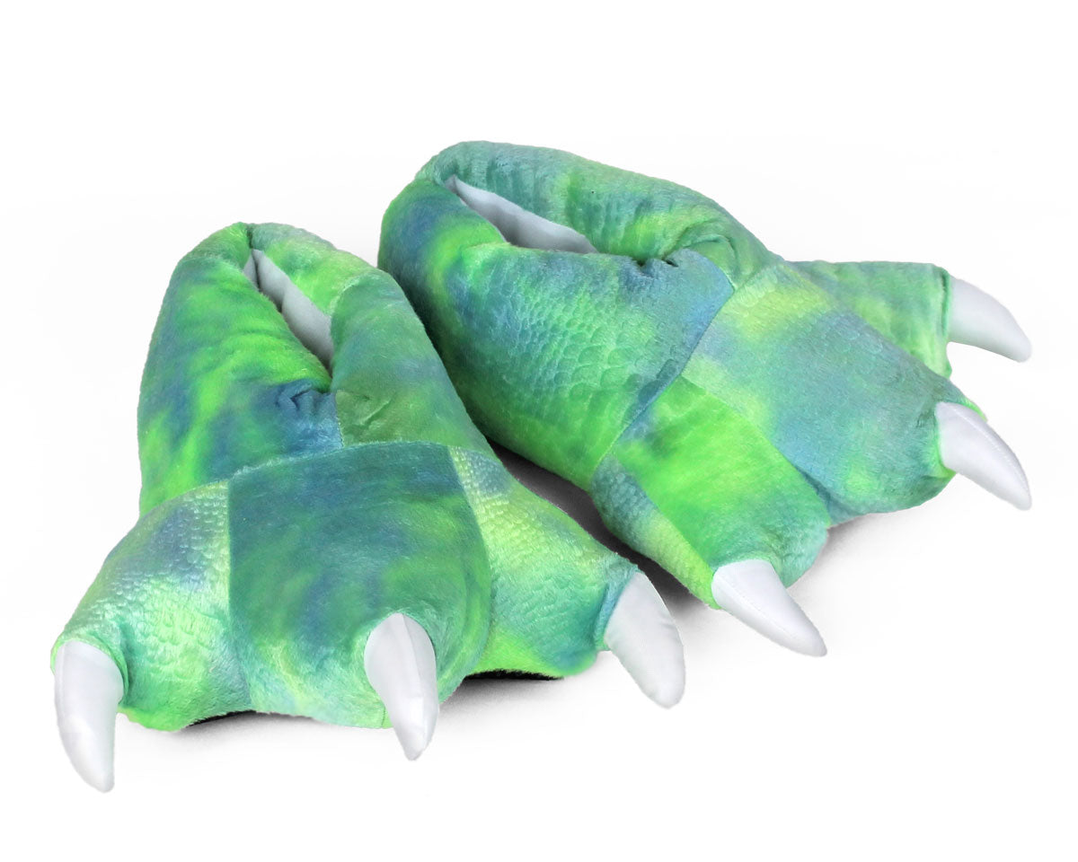 Green Dinosaur Feet Green Dinosaur Claw Slippers –