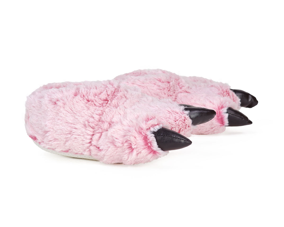 Pink Tiger Paw Slippers Side View