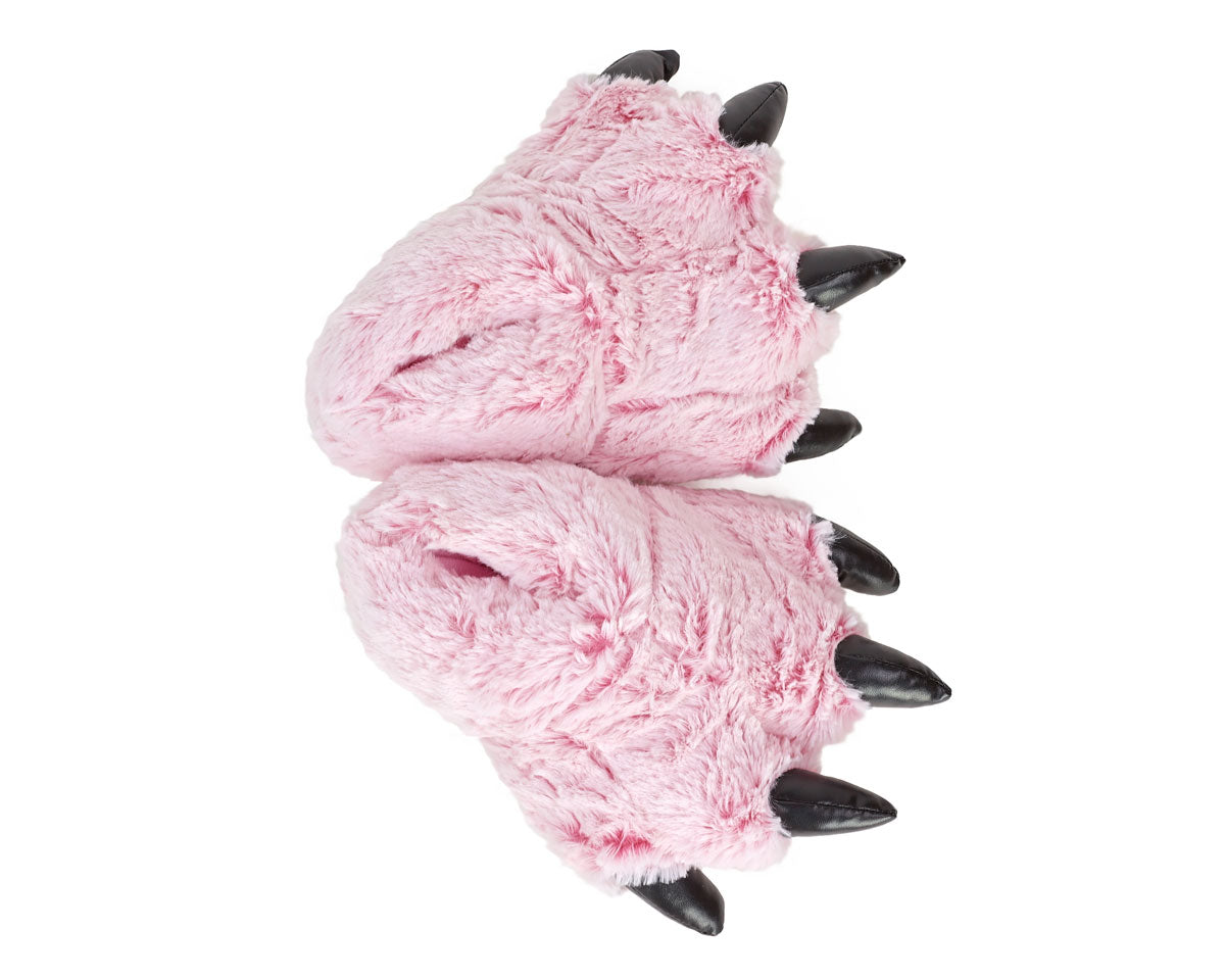 Pink Tiger Paw Slippers Top View