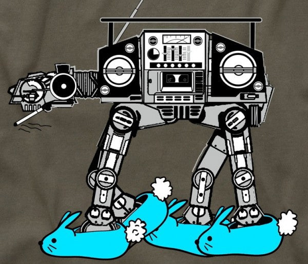 Armored Boombox Slouches About In The Bunny Slippers You've Been Looking For