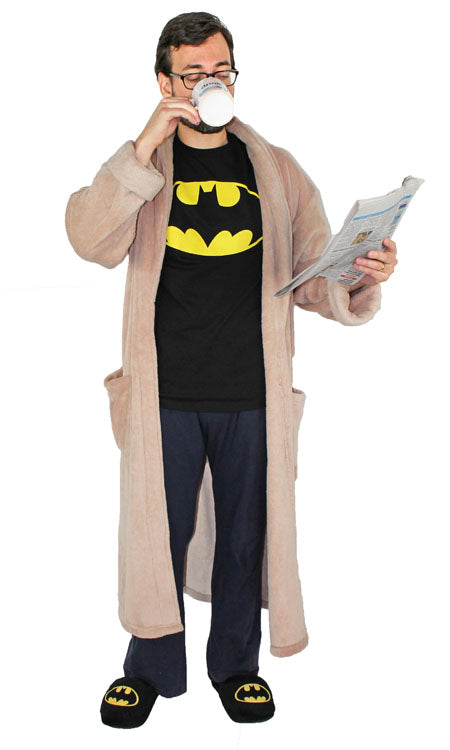 Batman's Day Off costume with slippers