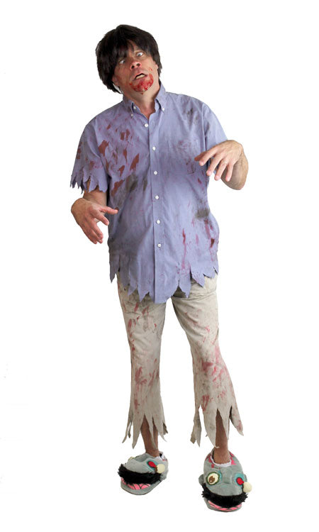 Zombie costume with zombie slippers