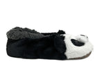 Panda-shaped slipper on a white background