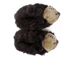 Black Bear Head Slippers Top View