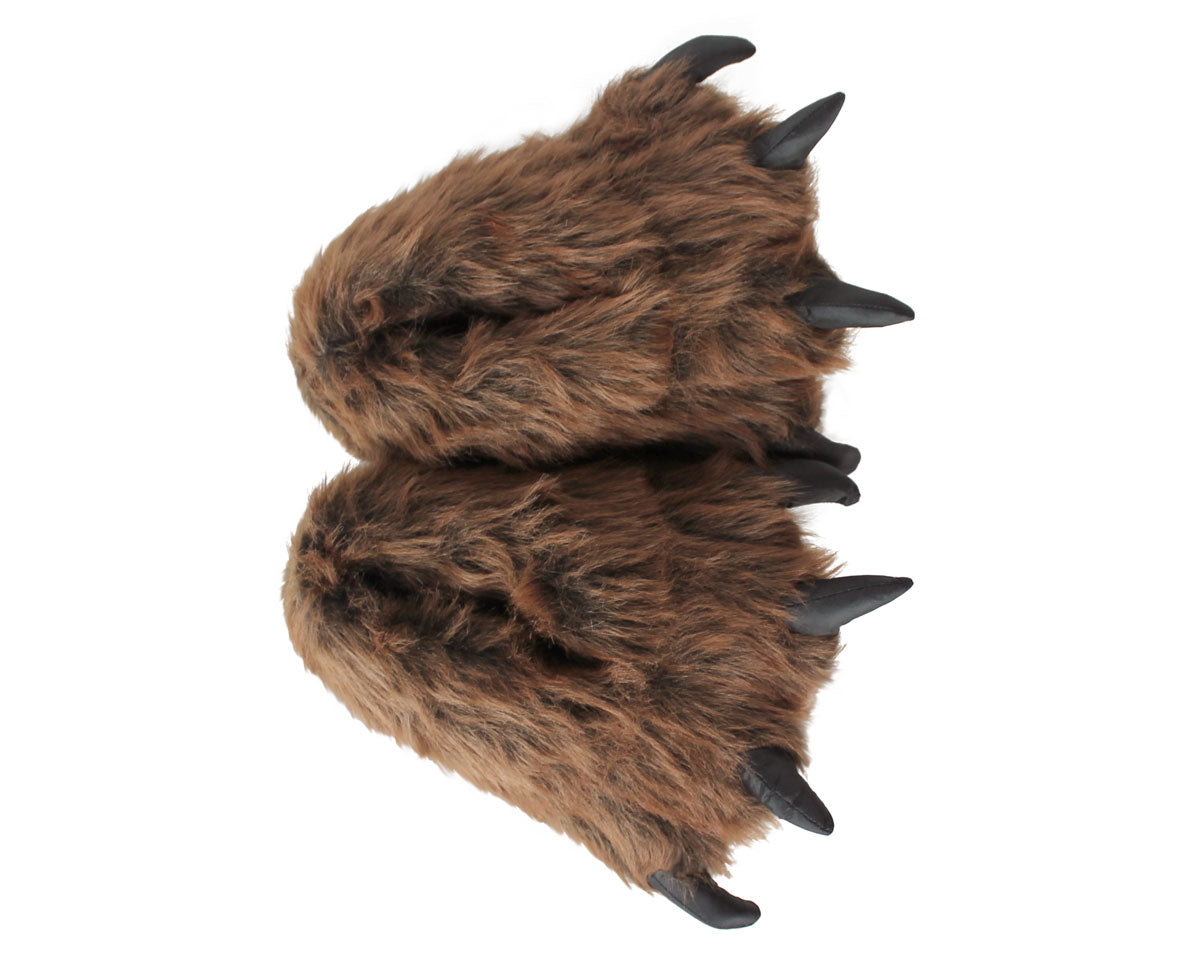 Grizzly Bear Paw Slippers Top View