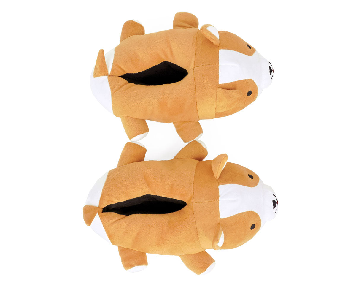 Kids Corgi Dog Slippers Top View
