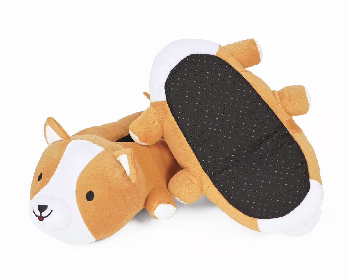 Kids Corgi Dog Slippers Bottom View
