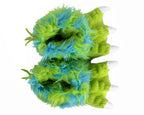 Kids Green Monster Claw Slippers Top View