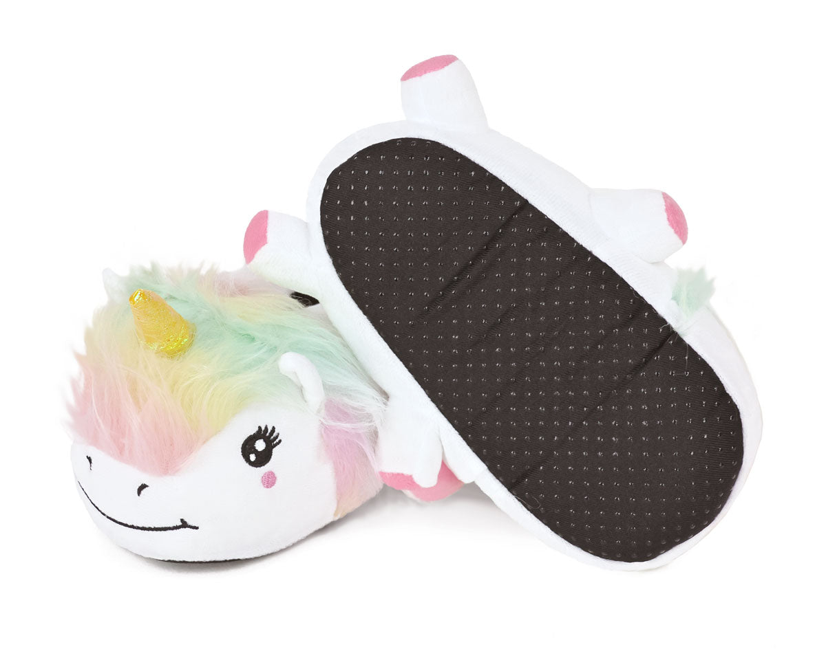 Kids Unicorn Slippers Bottom View