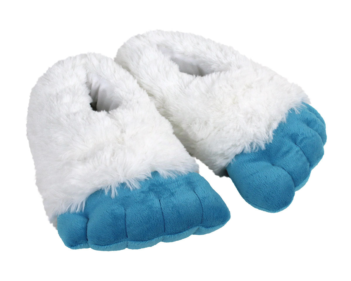 Qubuwalk Retro Happy Face Bunny Slippers – Soft Plush Fuzzy House Slippers For Women, White Lightning Eye Design