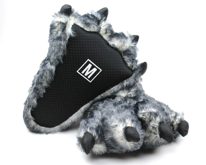 wolf paw slippers adults