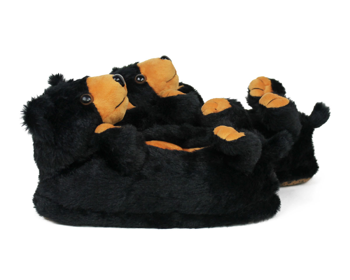 Black Bear Slippers Side View