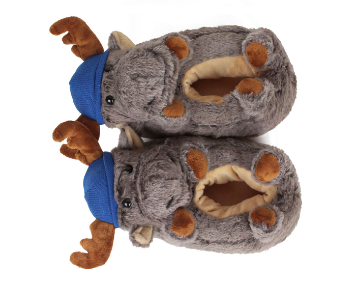 Kids Moose Slippers Top View