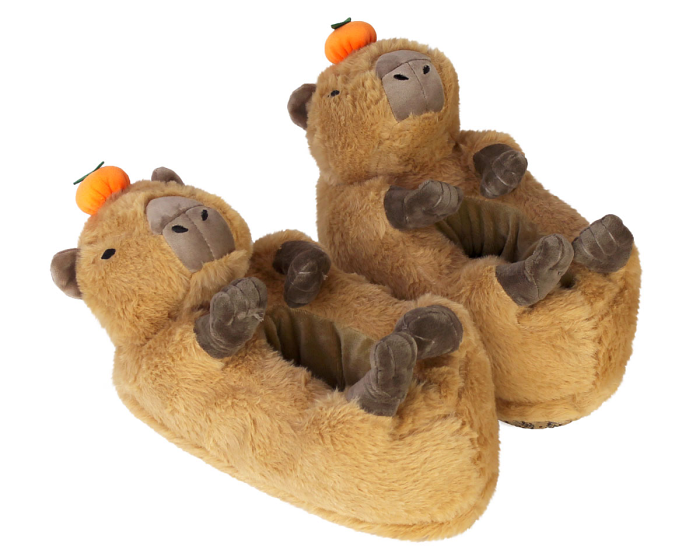 Capybara Slippers 3/4 View