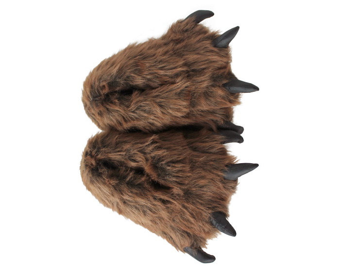 Grizzly Bear Paw Slippers Top View