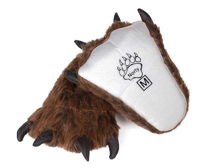 Grizzly Bear Paw Slippers Bottom View