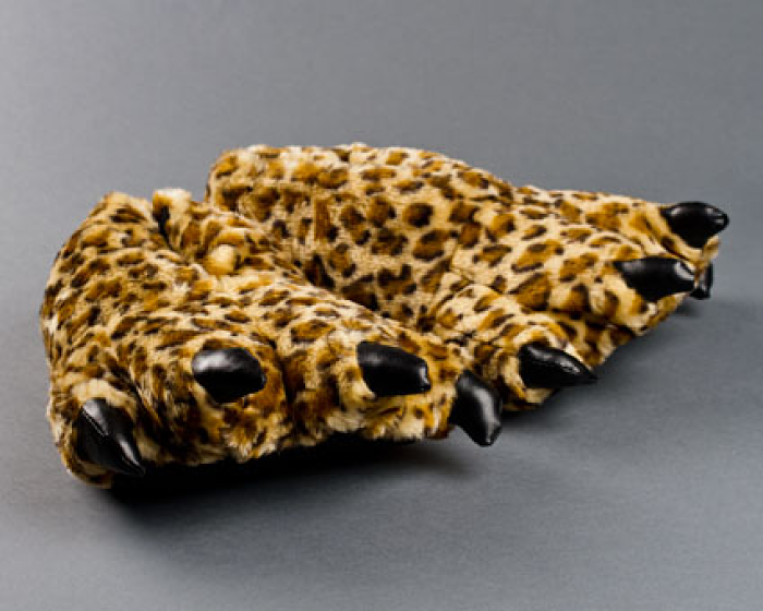 kids leopard slippers