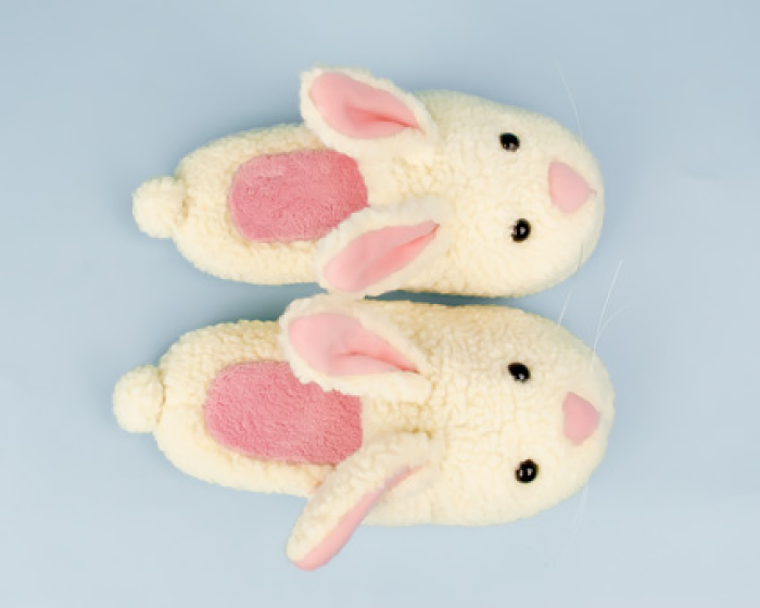 blackpink rose bunny slippers