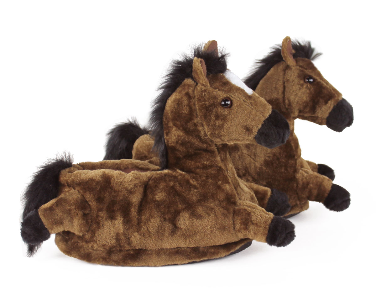 geleider heb vertrouwen Beyond Horse Slippers | Brown Horse Slippers | Animal Slippers