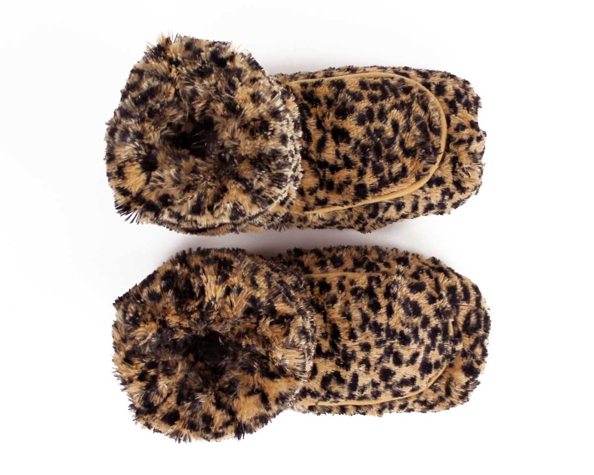 Cozy Leopard Slippers Boots | Microwavable Slippers