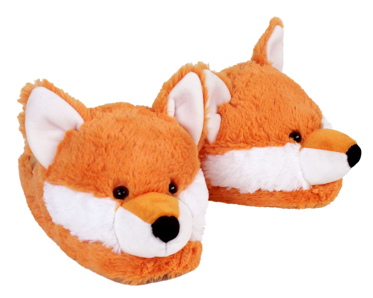 Fuzzy Fox Slippers | Orange Fox Slippers