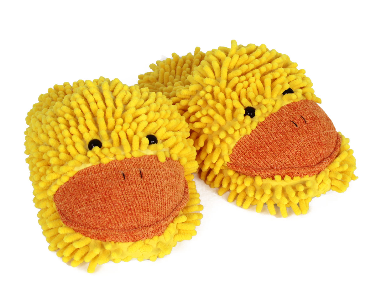 yellow fuzzy slippers