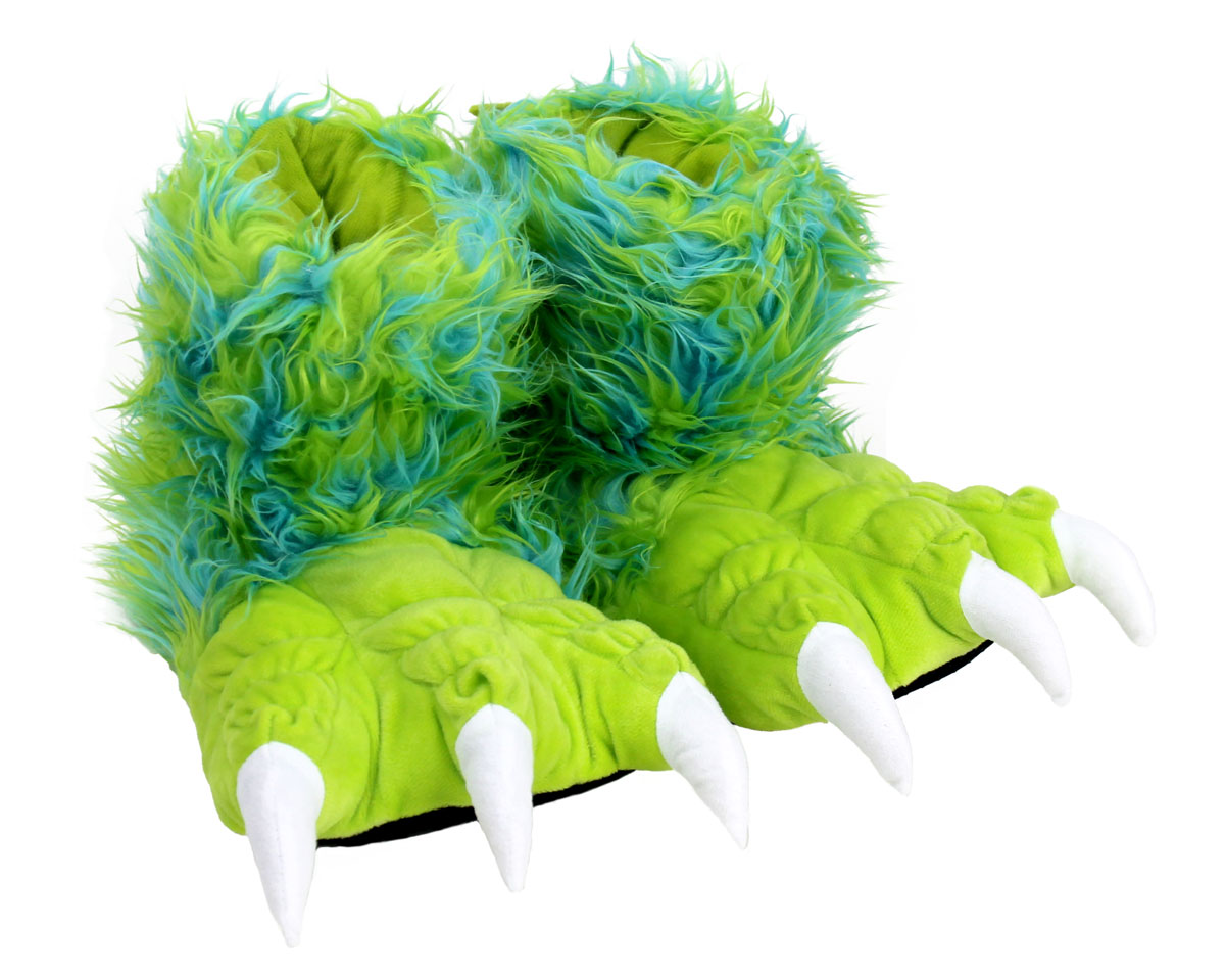 Green Monster Claw Slippers | Blue and 