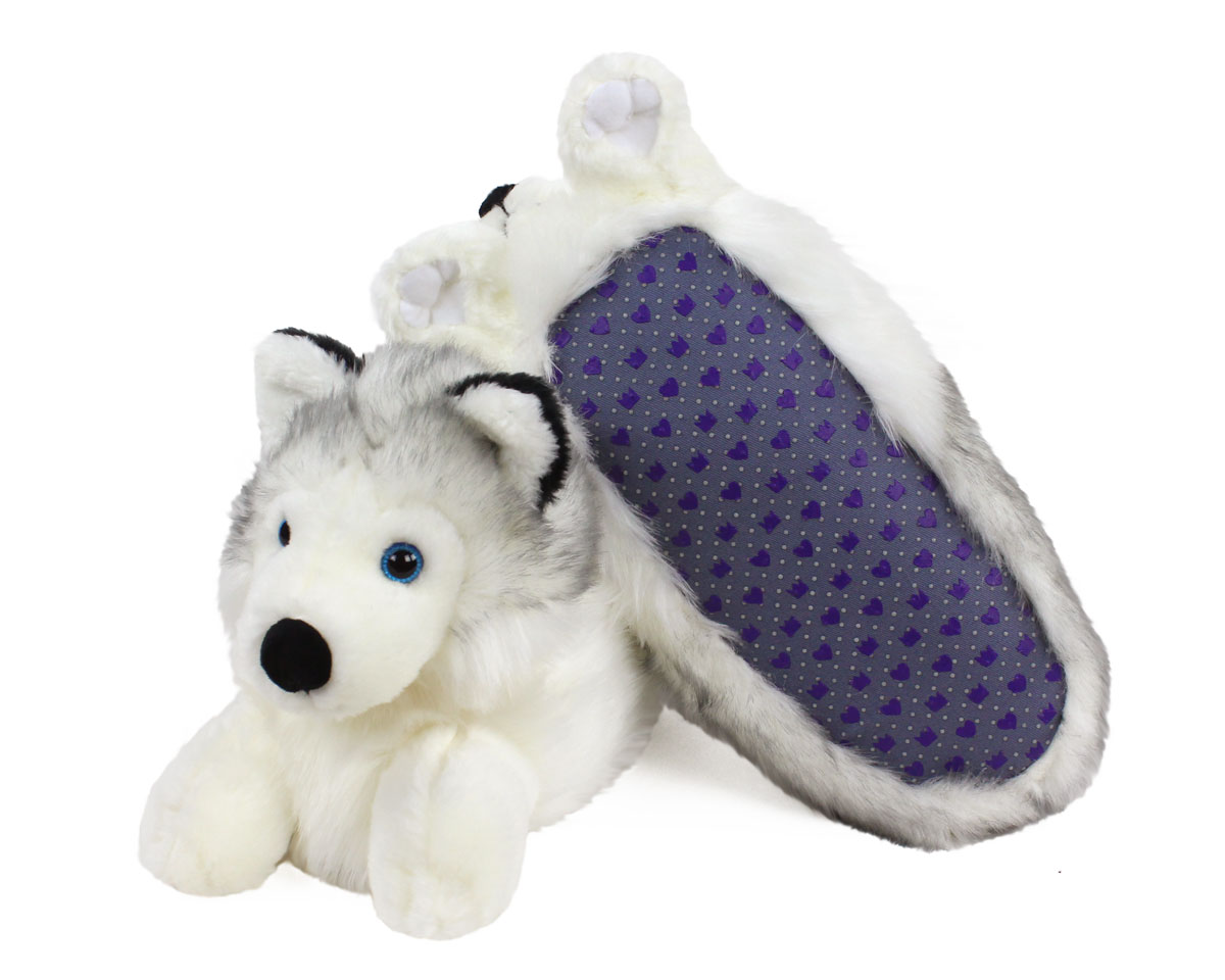 husky dog slippers