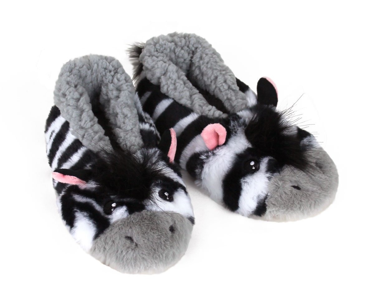 voorraad Bende Hoorzitting Kids Zebra Sock Slippers | Children's Animal Slippers