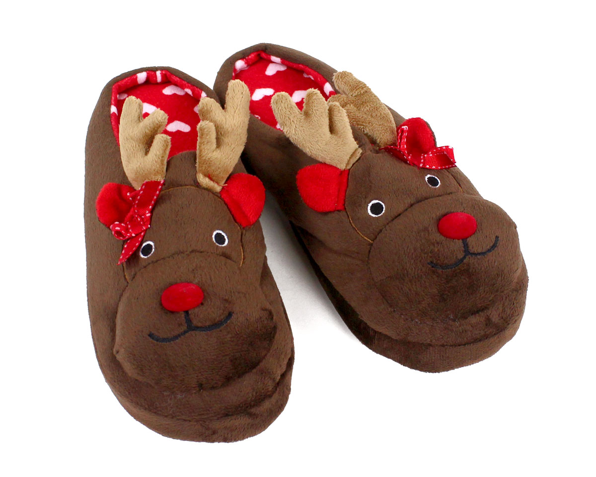 Rudolph Slippers | Reindeer Slippers 
