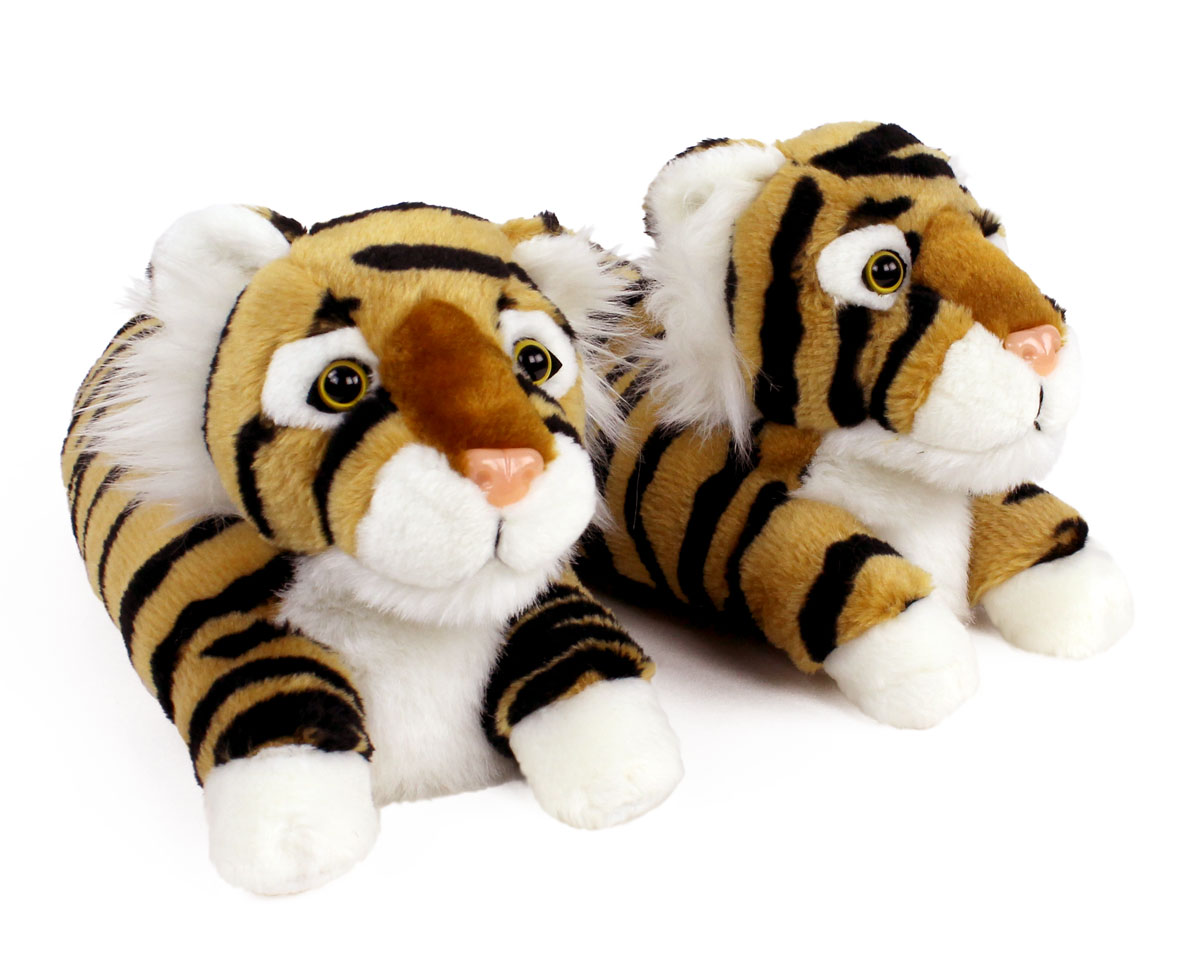 Tiger Slippers | Orange Plush Tiger 
