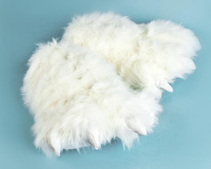 white bear claw slippers