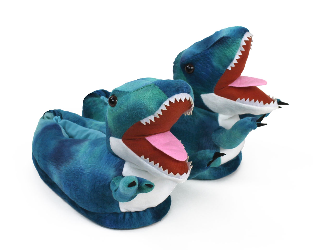 Blue T Rex Slippers | Dinosaur Slippers