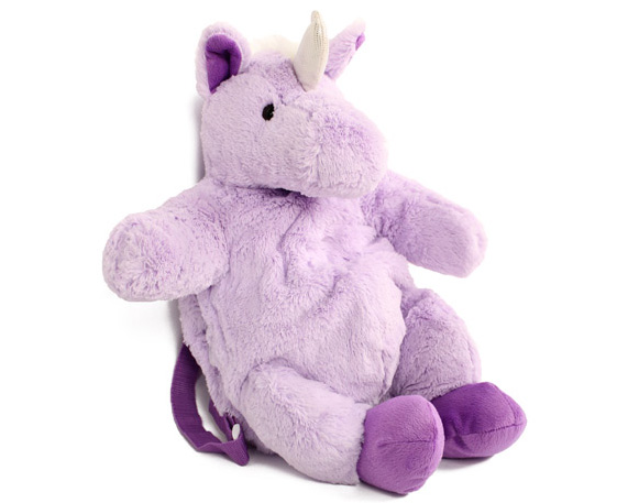 unicorn fuzzy backpack